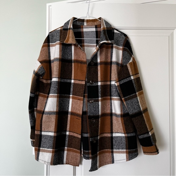 Plaid Shirt Jacket - Plaid Shacket - Picture 1 of 1